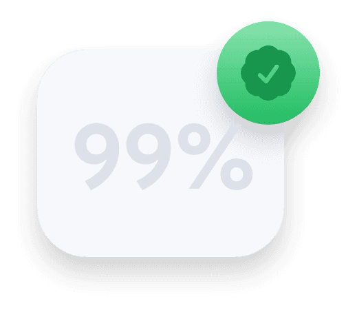Verified 99% uptime badge in Baselayer.med