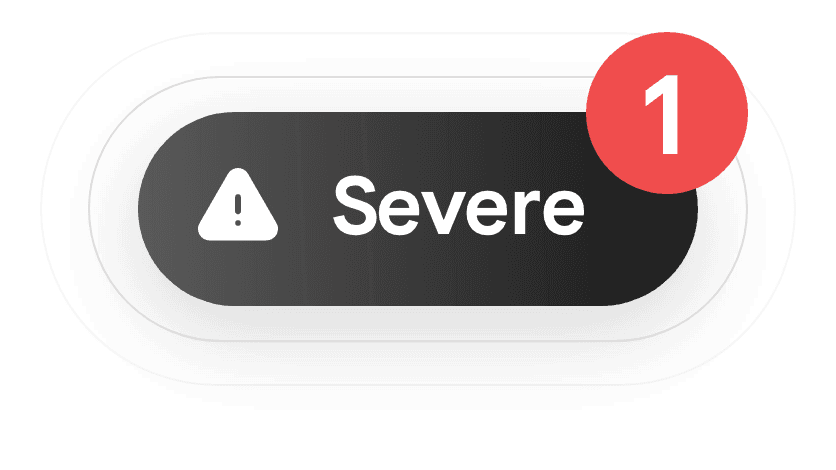 Auto-computed CAL with severity flags in Baselayer.med
