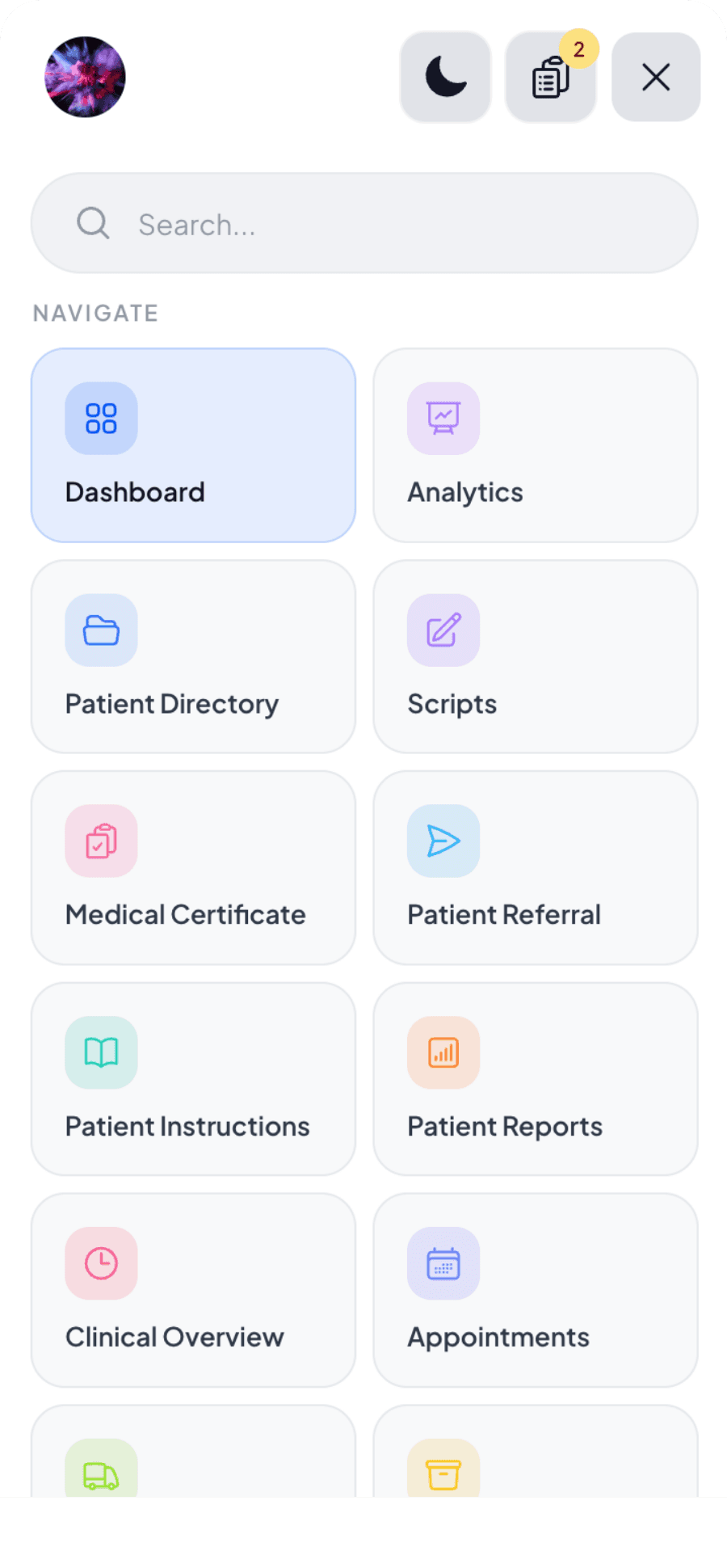 Baselayer.med practice dashboard