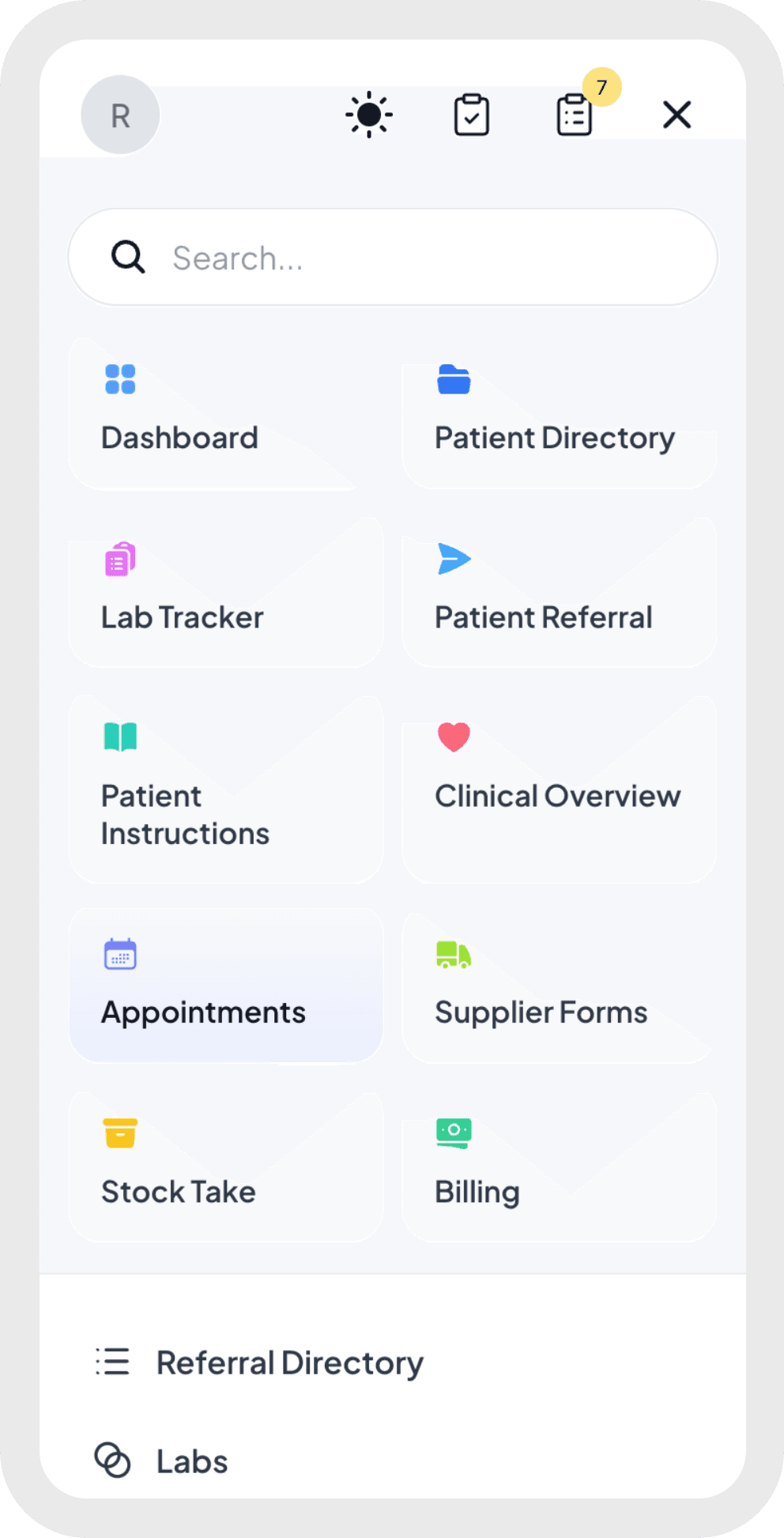 Baselayer.med practice dashboard