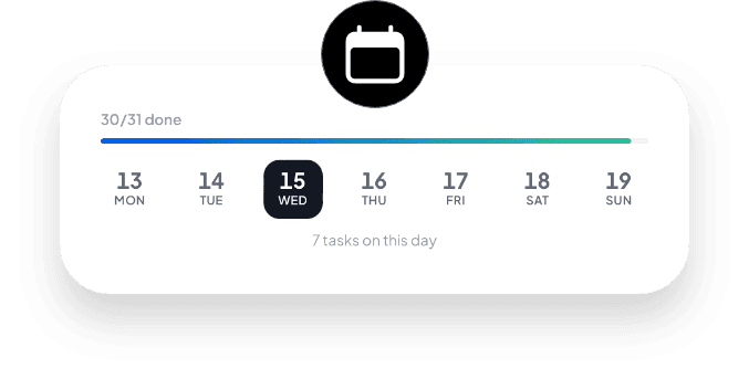 Weekly task planning in Baselayer.med